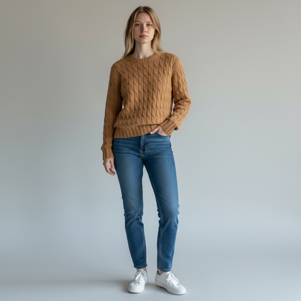 Vintage GAP Cable Knit Sweater – Made in Hong Kong (Size M)